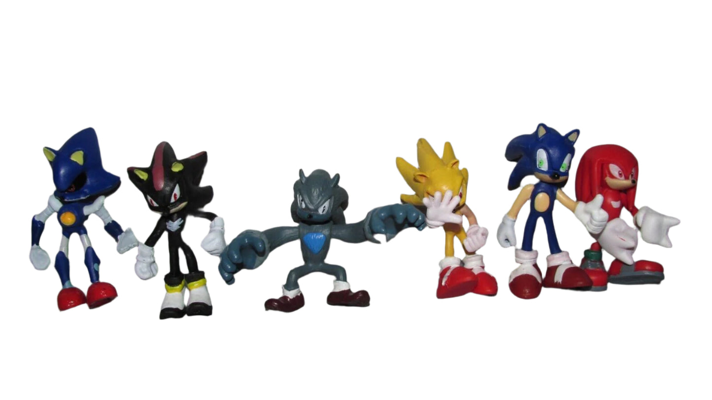 Sonic Anime The Hedgehog Toys -6 Pack Sonic Figurines -Sonic Toys,Sonic...