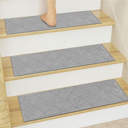 Roslim  15 Pack Machine Washable Stair Protectors Carpet for Kid and Pet,...