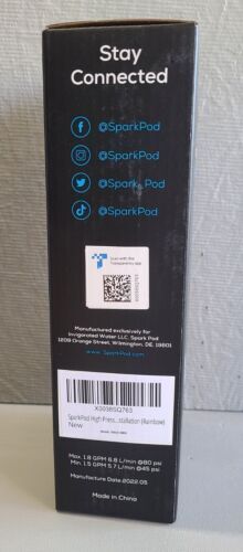 SparkPod High Pressure 3-Function Handheld Shower Head with 5 ft Hose 3.75"