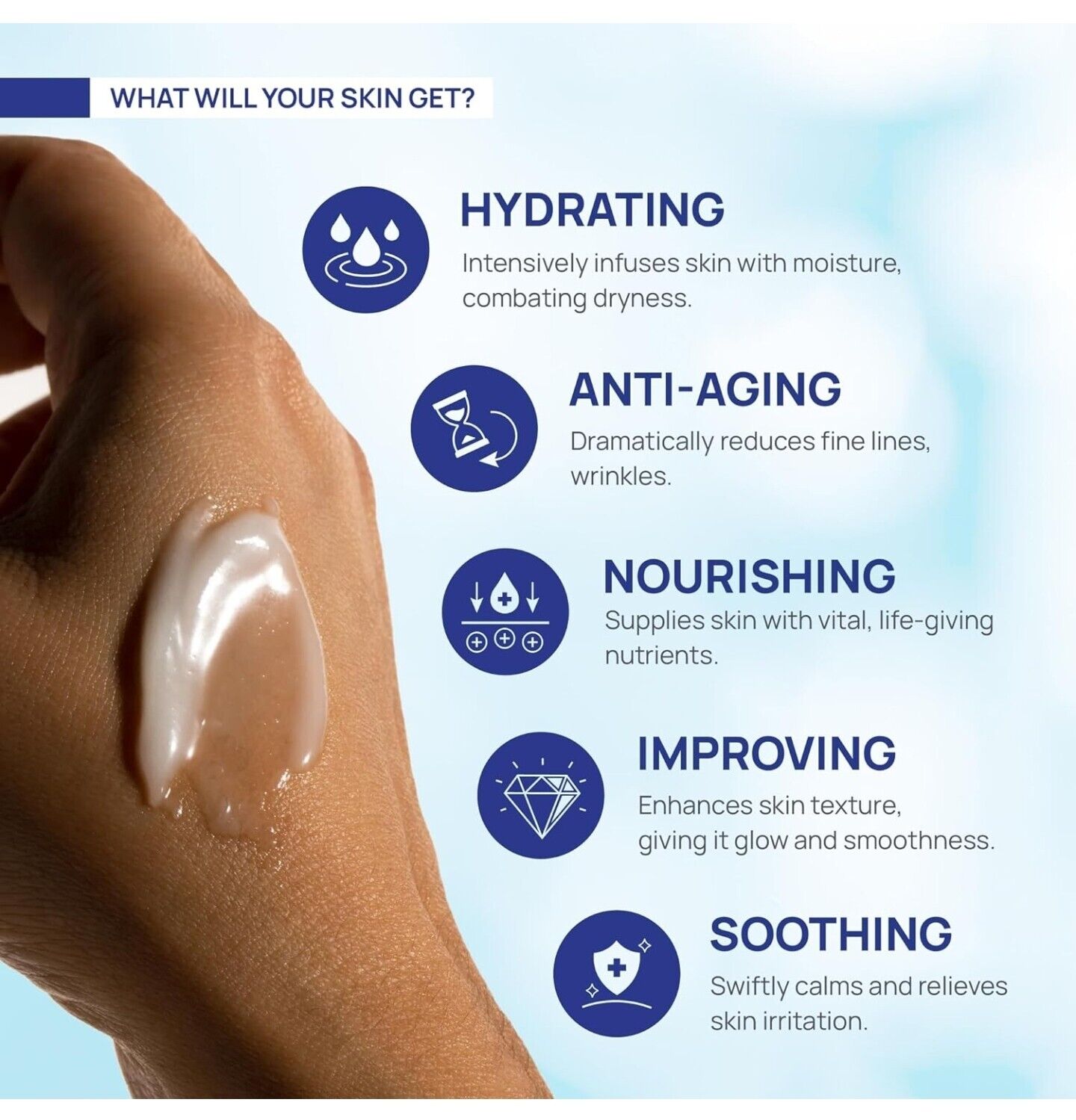 Retinol Cream for Face with Hyaluronic Acid, Day-Night Anti-Aging Moisturizer