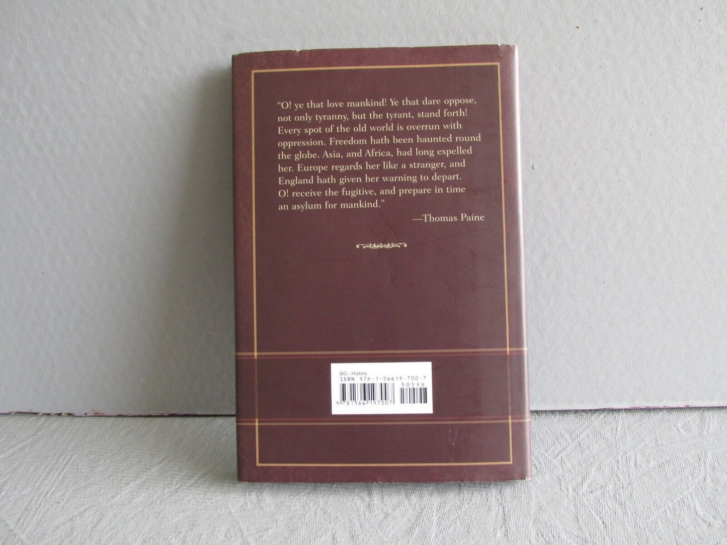 Thomas Paine Common Sense historical is politics hardback book 1995