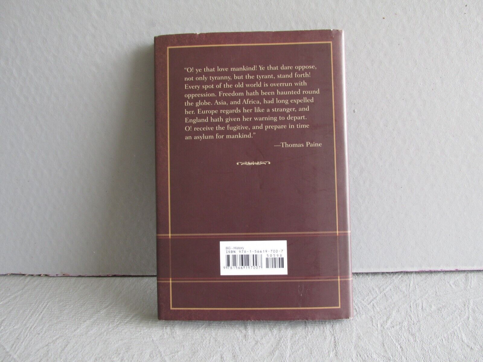 Thomas Paine Common Sense historical is politics hardback book 1995