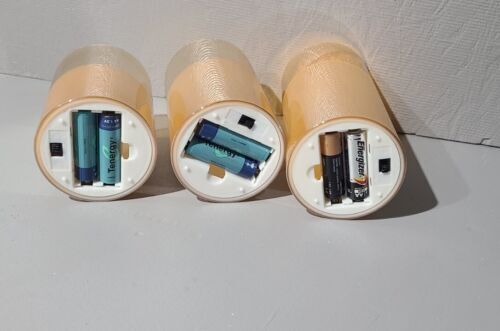 Glass Battery Operated LED Flameless Candles with Remote and Timer, Real Wax Can