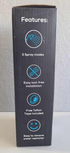 SparkPod High Pressure 3-Function Handheld Shower Head with 5 ft Hose 3.75"