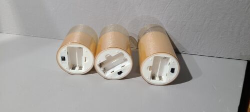 Glass Battery Operated LED Flameless Candles with Remote and Timer, Real Wax Can
