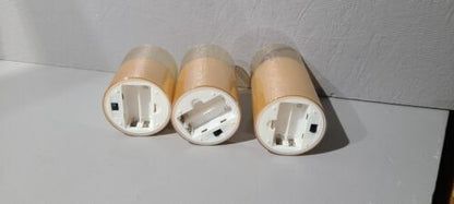 Glass Battery Operated LED Flameless Candles with Remote and Timer, Real Wax Can