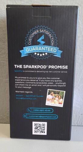 SparkPod High Pressure 3-Function Handheld Shower Head with 5 ft Hose 3.75"