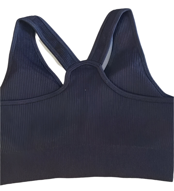 OQQ Women's 3 Piece Outfits Ribbed Seamless Exercise Scoop Neck Sports Bra...