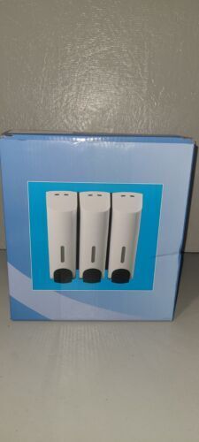 AUMIO 3 Chamber Soap Dispenser Trio Shower Gel Shampoo Conditioner with 3x350ml