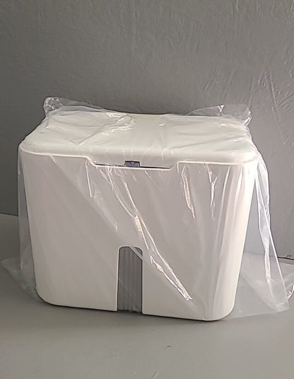 Upgraded Hanging Trash Can with Lid, 1.8 Gallon Kitchen Compost Bin