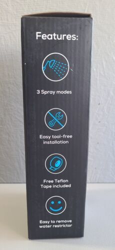 SparkPod High Pressure 3-Function Handheld Shower Head with 5 ft Hose 3.75"