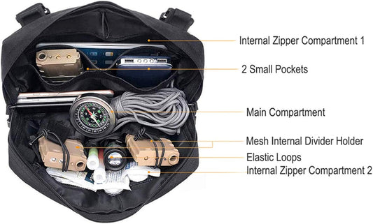 abcGoodefg Tactical Molle Radio Chest Harness Holder Holster Vest Front Pouch Outdoor Bag Pack 
