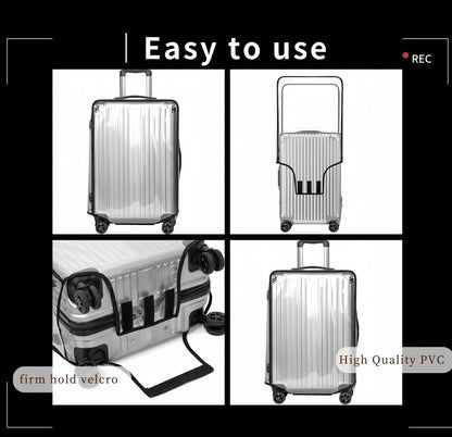 MAODUV Suitcase Cover Protectors Clear PVC Luggage Cover for Wheeled Suitcase Waterproof Travel Suitcase Cover size 28