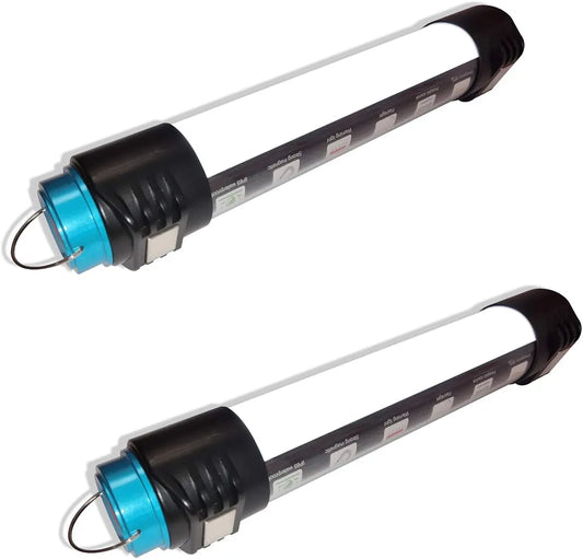 LIT-PaTH LED Work Light, Rechargeable Camping Lantern Flashlight with Magnet Base and 4400 mAh Charger for Mobile, Survival Kit for Emergency, Hurricane, Outage, Water-Proof for Outdoor, 2-Pack