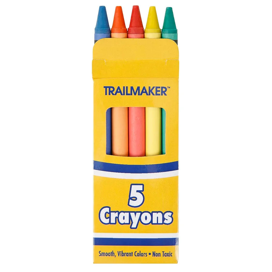 Trail Maker Wholesale Bright Wax Coloring Crayons - Bulk 24 Pack Art Set for Kids & Schools