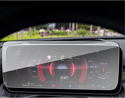 SXCY Fit for 2022 2023 2024 Mercedes Benz C-Class GLC-Class C300 Screen Protector 2021-2023 2024 C Class C300 Accessories 2023 2024 GLC-Class/C Class C300 Instrument Display Screen Protector 12.3 inch 9H Tempered Glass Clear HD