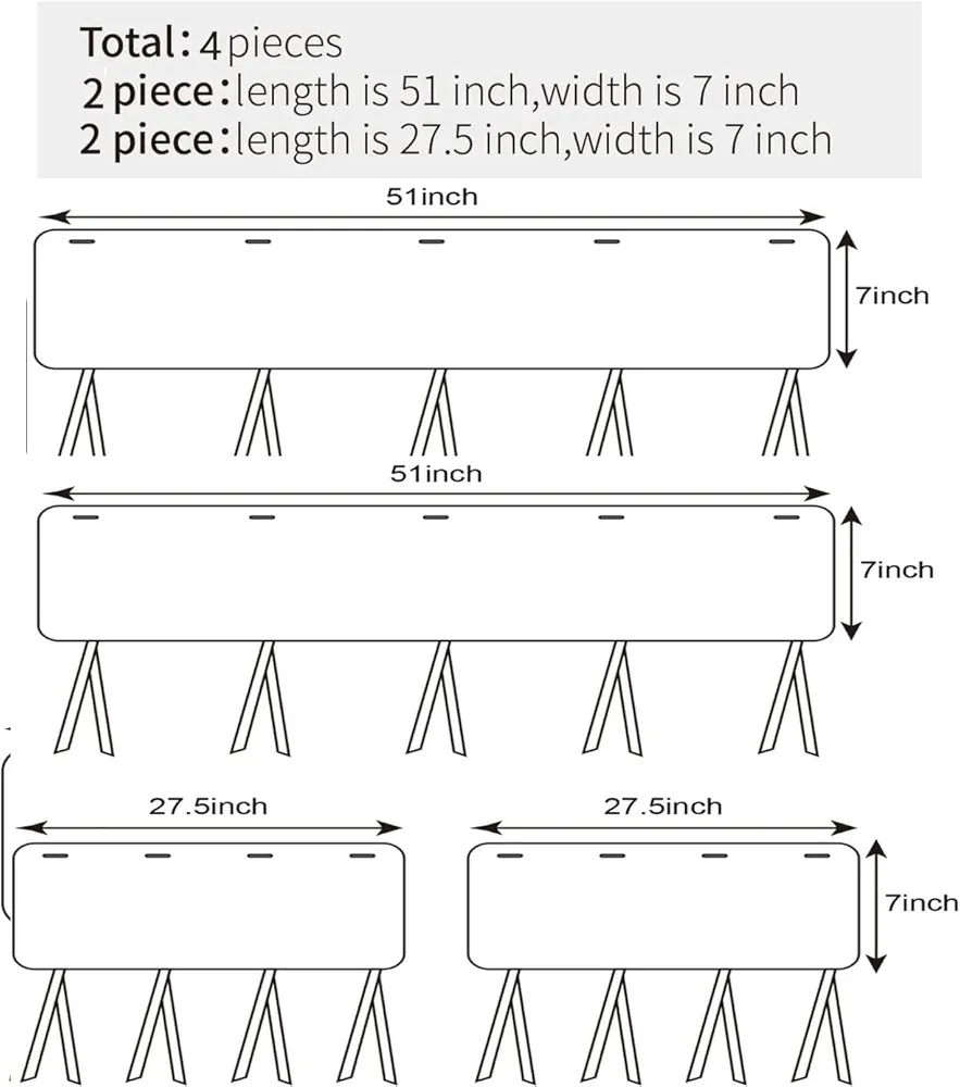 4Pcs Crib Rail Covers for Teething&Corner Guard Coverage Straps, Anti-Collision Strip Corner Cover 