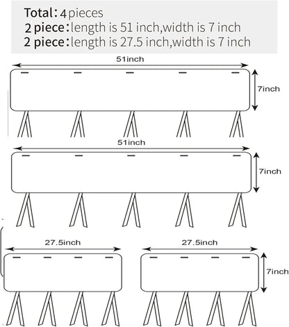 4Pcs Crib Rail Covers for Teething&Corner Guard Coverage Straps, Anti-Collision Strip Corner Cover 