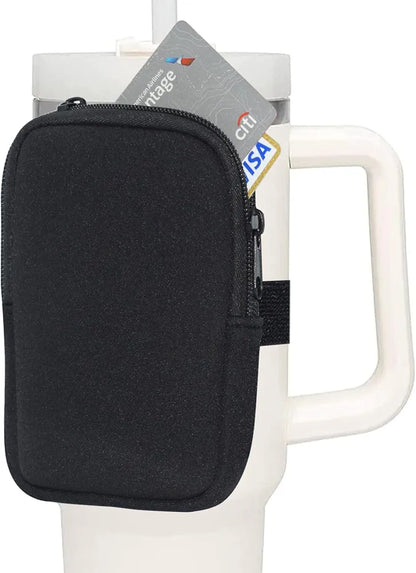TEGOOL Water Bottle Pouch, Compatible with Stanley Quencher Adventure 40oz & Fit for Stanley IceFlow 20oz 30oz,Handheld Pocket for Safely Carry Cards Keys, Wallet, Earphone etc. Daily Necessities