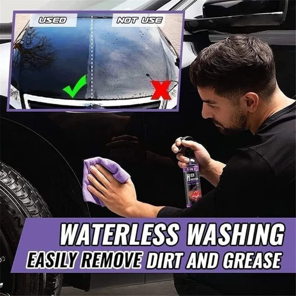 3 in 1 Ceramic car Coating Spray High Protection Quick Wax, Spray, Fast Fine Scratch Repair, Coating, Nano Repair +Brush Cloth