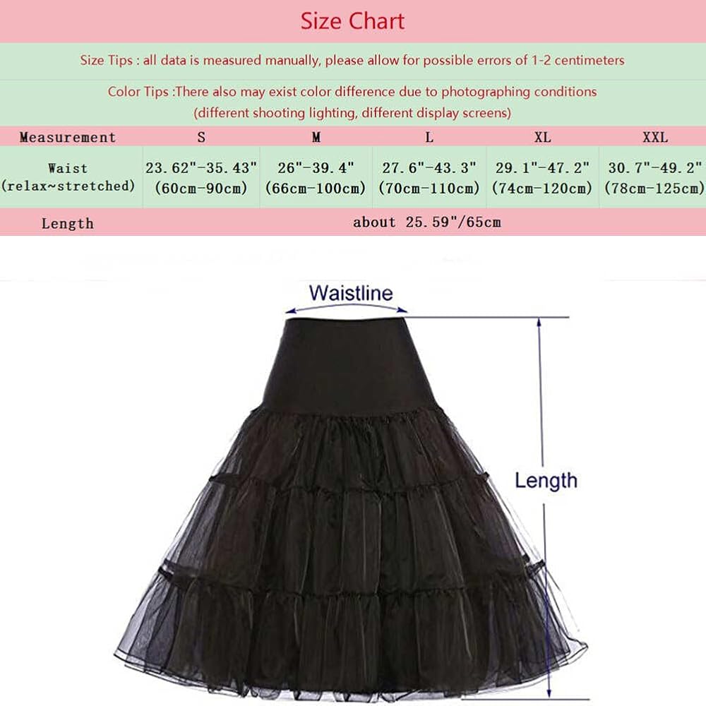 Women's 50s Vintage Petticoat Underskirt