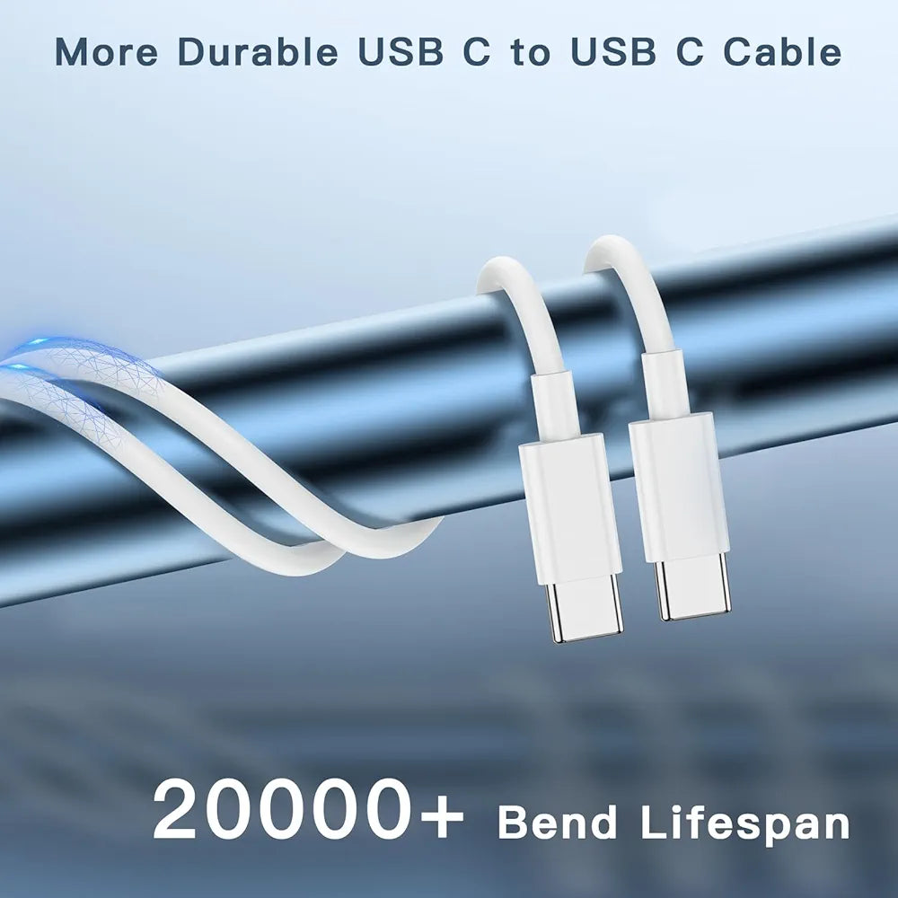USB C Cable 60W 3ft 3Pack,USB C to USB C Fast Charging Cable Compatible with MacBook Pro，iPhone 15/15Pro/15ProMax, Samsung Galaxy S23, iPad Pro 2021, iPad Air 4 and More