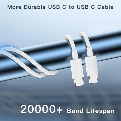 USB C Cable 60W 3ft 3Pack,USB C to USB C Fast Charging Cable Compatible with MacBook Pro，iPhone 15/15Pro/15ProMax, Samsung Galaxy S23, iPad Pro 2021, iPad Air 4 and More