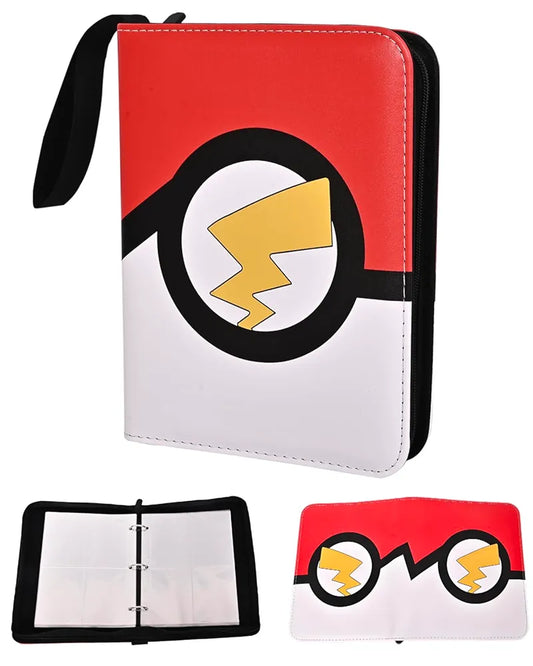 4 Pocket Trading Card Binder, Waterproof Cards Collection Binder with 50 Removable Sheets for 400 Cards Storage, Card Holder Book for TCG,MTG