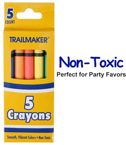 Trail Maker Wholesale Bright Wax Coloring Crayons - Bulk 24 Pack Art Set for Kids & Schools