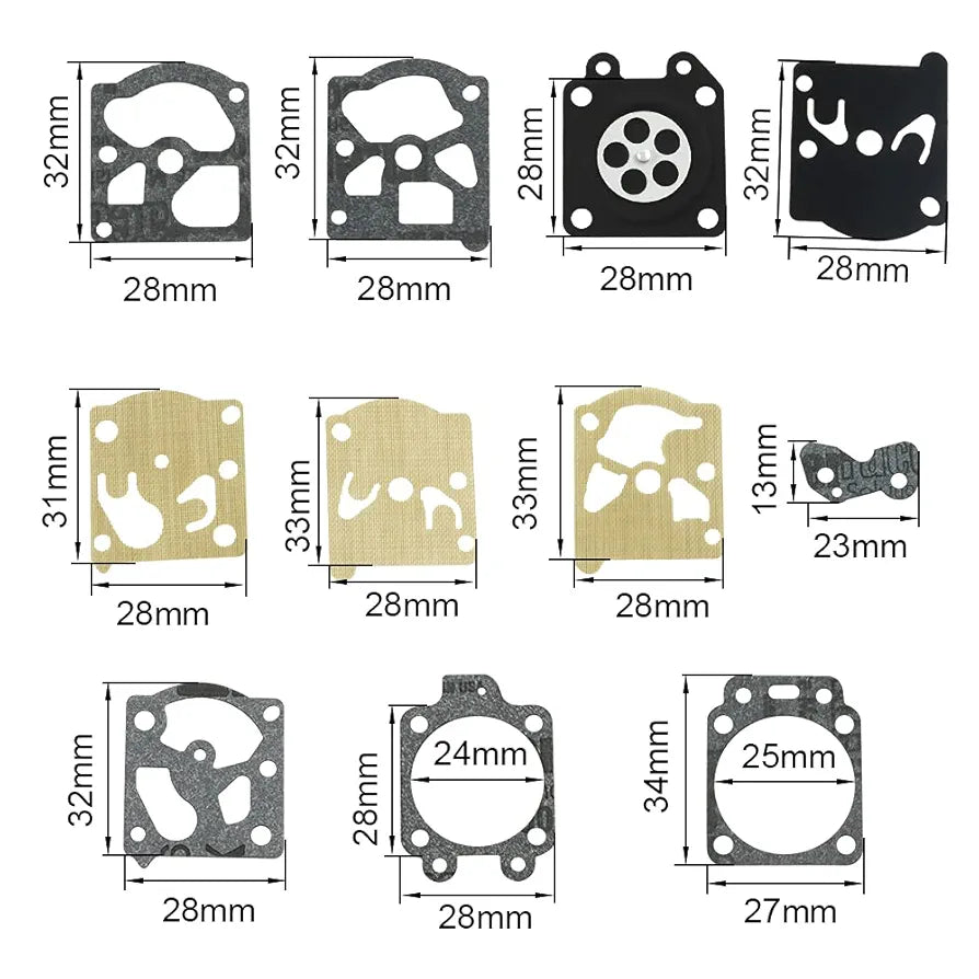 FLYPIG Carburetor Diaphragm Gasket Kit for Walbro WA WT - Essential Chainsaw & Blower Repair Part