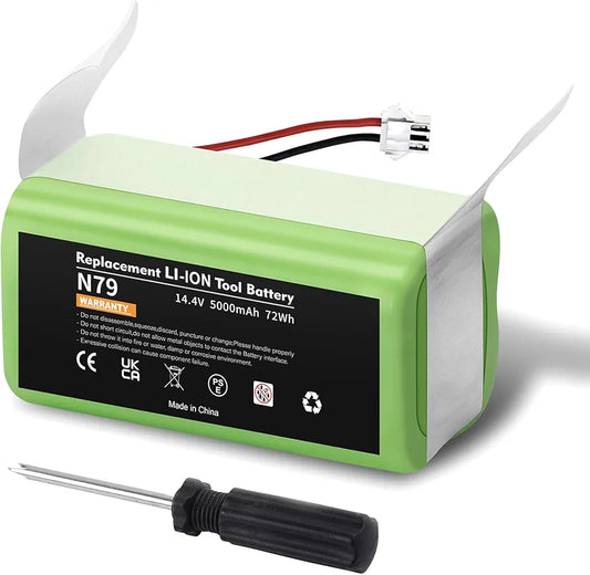 Upgraded 5000mAh 14.4v Li-ion Battery for Ecovacs Deebot N79 N79S N79W deebot 500 DN622 DN622.11 Replacement for Eufy RoboVac 11 11C 11S MAX 12 15C 15T 25C 30 30C 35C G10 R500+ Etc. Robot Vacuum