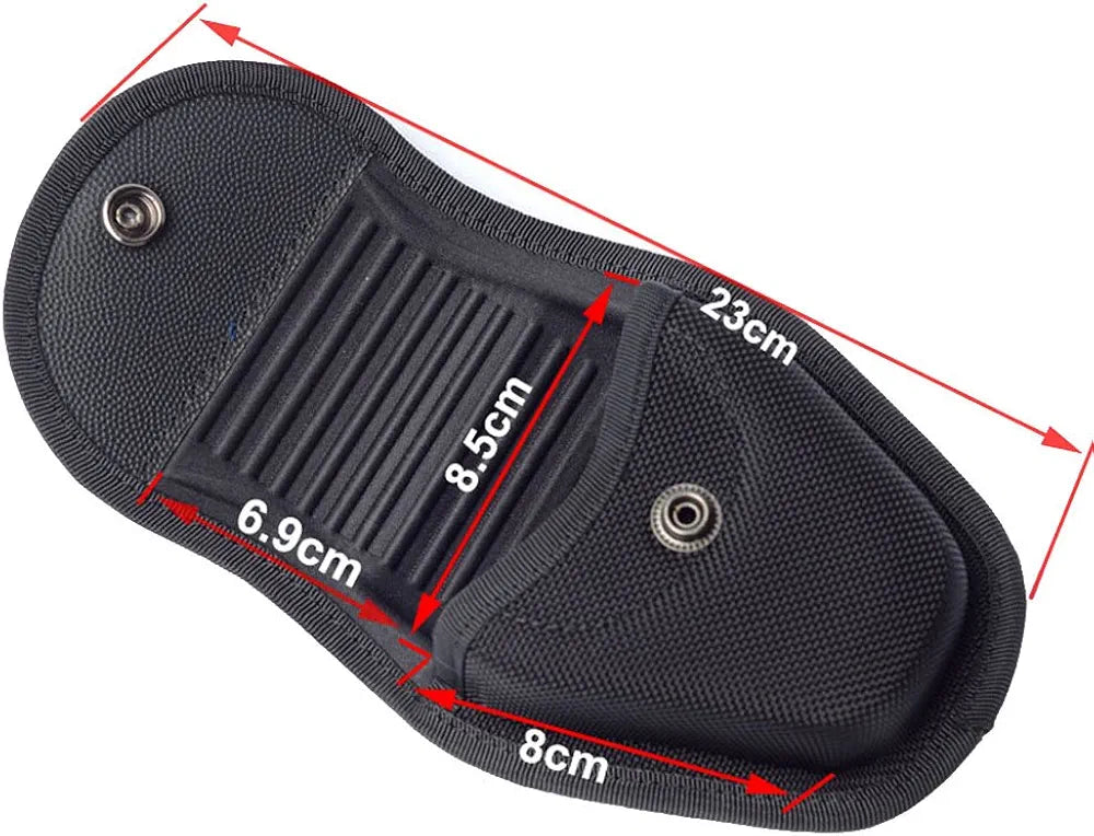 TTGTACTICAL Hidden Snap Handcuff Case Law Enforcement Military Standard Cuff Pouch with Belt Loop Black