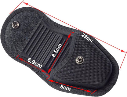 TTGTACTICAL Hidden Snap Handcuff Case Law Enforcement Military Standard Cuff Pouch with Belt Loop Black
