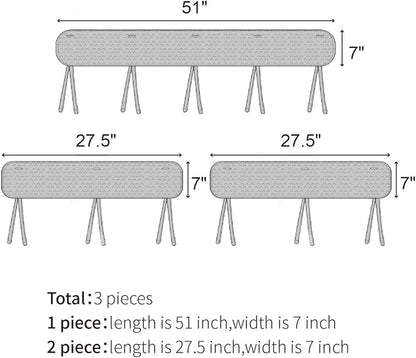 3PC Soft Grey Teething Edge & Corner Crib Rail Covers - Protect Your Baby & Crib
