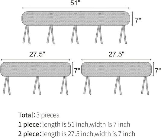 3PC Soft Grey Teething Edge & Corner Crib Rail Covers - Protect Your Baby & Crib