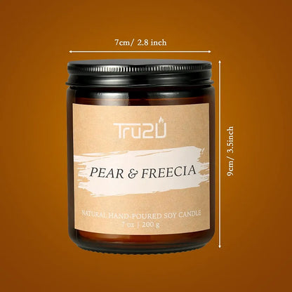 Hand-Poured Scented Jar Candle - Pure Natural Soy Wax, Carefully Selected Scents for Every Scene, 100% Cotton Lead-Free Wick 