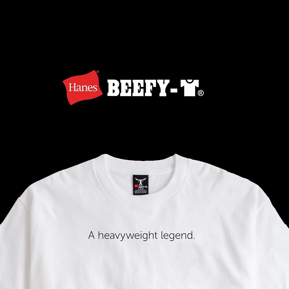 Hanes Men's Beefy-T Heavyweight Cotton T-Shirt (1-2 Pack, Big & Tall)