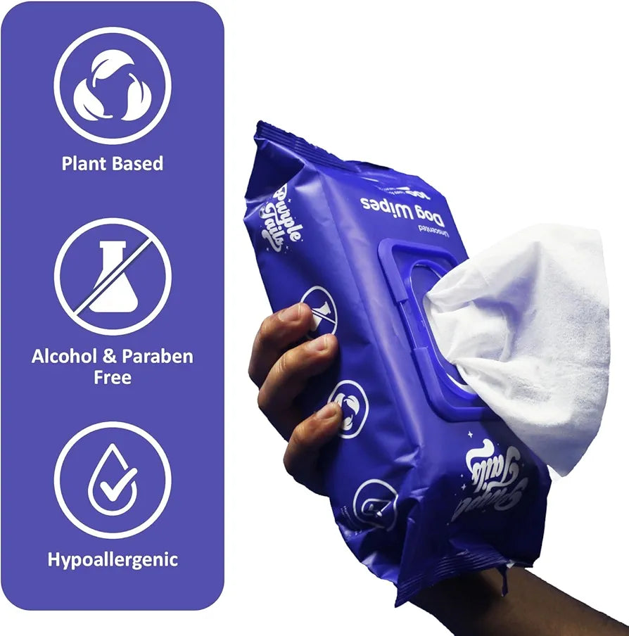 Dog Wipes – 400 Dog Wipes for Paws and Butt, Fur, Ears – Plant-Based Dog Paw Wipes – Cleaning Wipes for Pets – Puppy Wipes with Aloe Vera, Shea Butter – 4 x 100 Pack