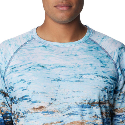 COLUMBIA MENS PFG PERFORMANCE WATER PRINT LONG SLEEVE TEE XL