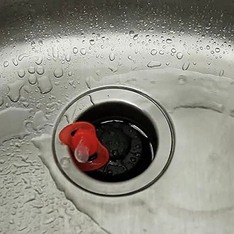 DANCO Disposal Genie Garbage Disposal Strainer | Kitchen Sink Drain Splash Guard | Food Scraper | Black 