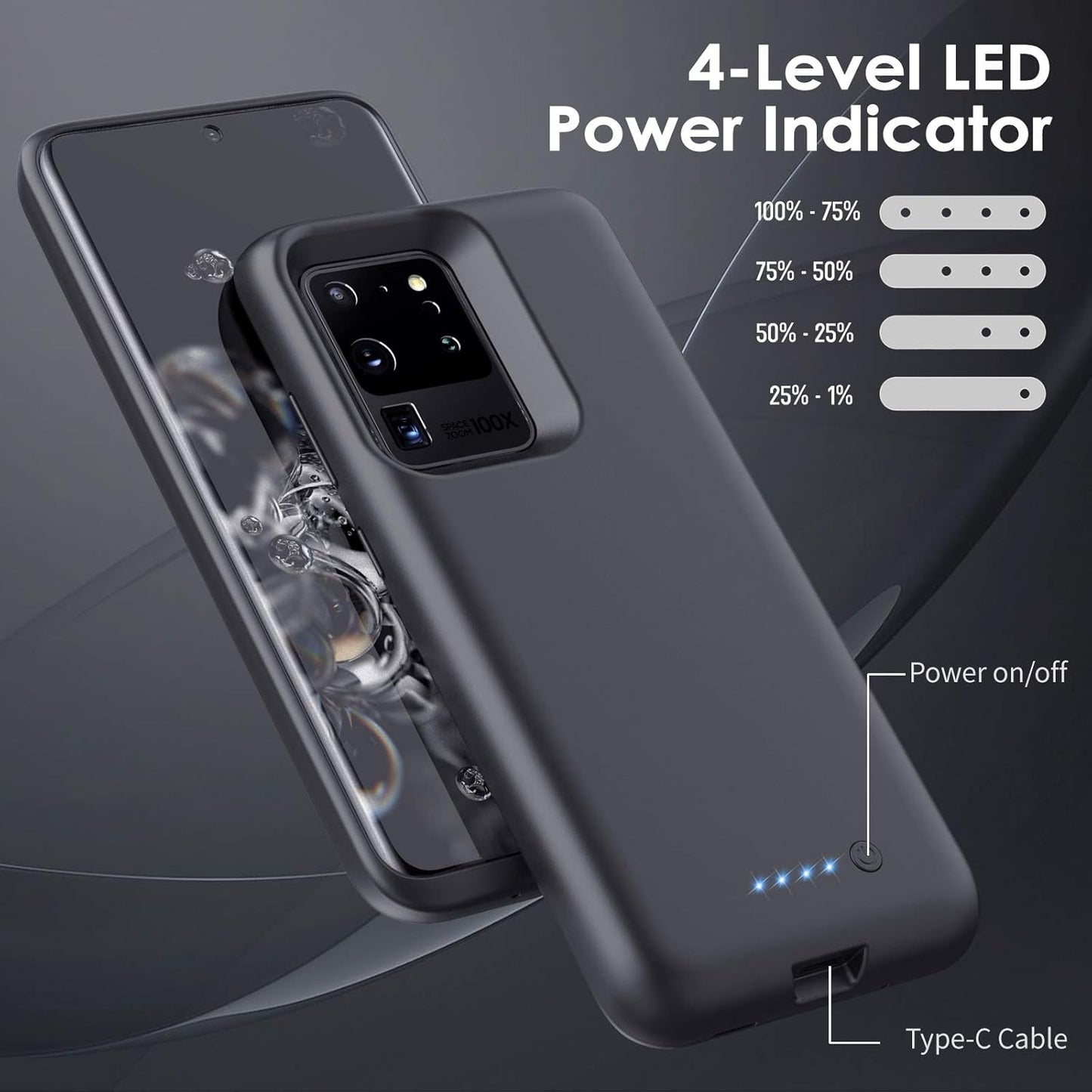 Samsung Galaxy S20 Ultra 8500mAh, Portable Charging Case