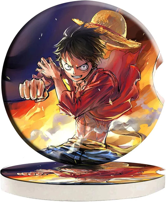 One Piece Custom Car Coaster -2 Pcs Cup Holder Coaster Ceramic Car Coaster 2.56 Inches Car Decorative Drink Cushion Accessories