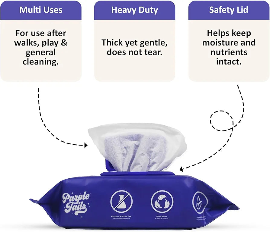 Dog Wipes – 400 Dog Wipes for Paws and Butt, Fur, Ears – Plant-Based Dog Paw Wipes – Cleaning Wipes for Pets – Puppy Wipes with Aloe Vera, Shea Butter – 4 x 100 Pack