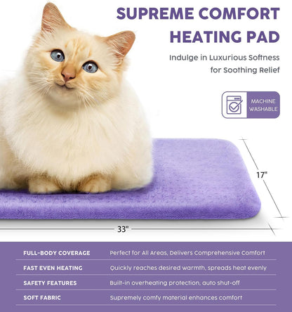 Heating Pad for Back Pain & Cramps - Ultimate Size 12"x24"