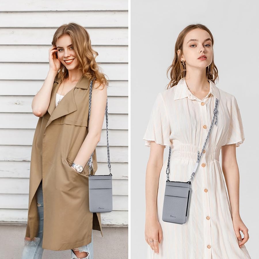 Mini Phone Purse Bag - Nylon Wallet & Crossbody Bags for Women with Adjustable Strap, Credit Card Slot, RFID & Waterproof