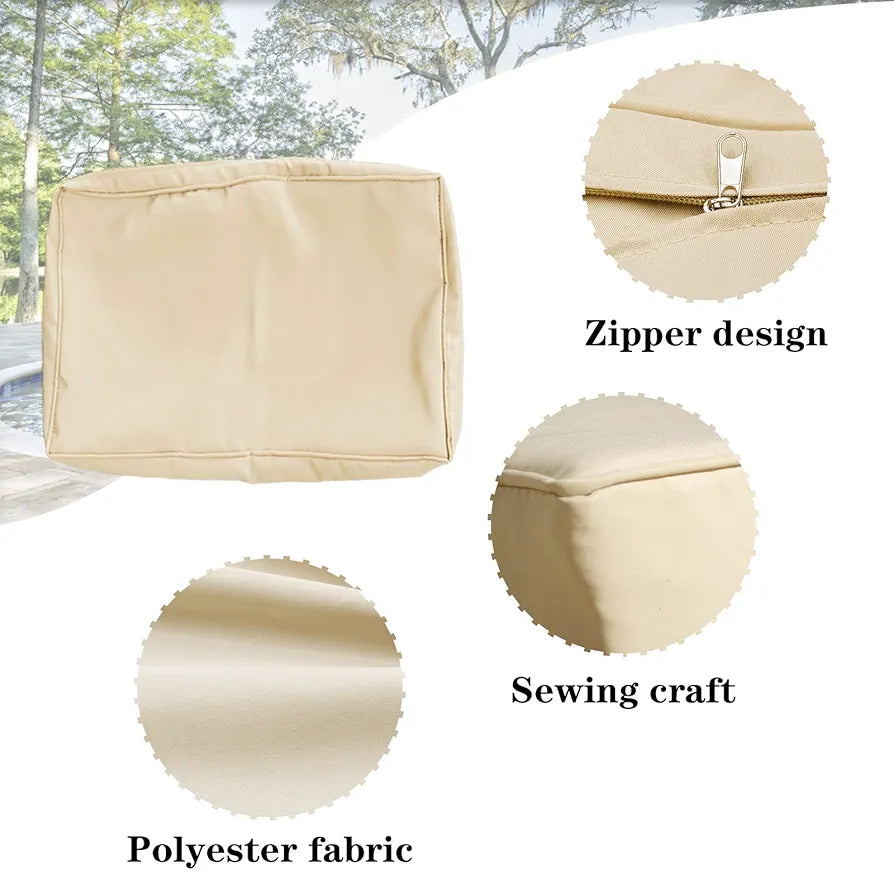 14Pieces Patio Cushion Covers Replacement,Outdoor Couch Cushions Covers Waterproof Furniture Cushion Covers Slipcovers Set with Zippers,Cover Only