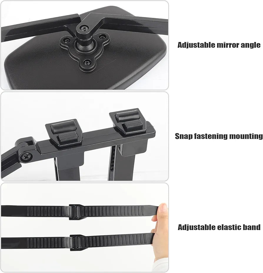 2PCS Clamp Tow Mirrors with Securely Fastened,HD&Adjustable Towing Mirrors for Expanded Visibility,Universal Mirror Extenders for Towing Car Accessories Fit Truck,Hitch Towing
