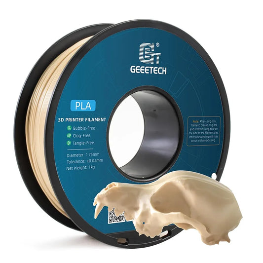 Geeetech PLA Filament 1.75mm Bone White 3D Printer Filament 1kg, Neatly Wound Bone PLA Filament, Dimensional Accuracy +/- 0.02 mm, Fit Most FDM 3D Printers