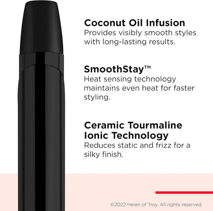 Revlon SmoothStay Coconut Oil-Infused Curling Iron | for Shiny, Smooth Curls 