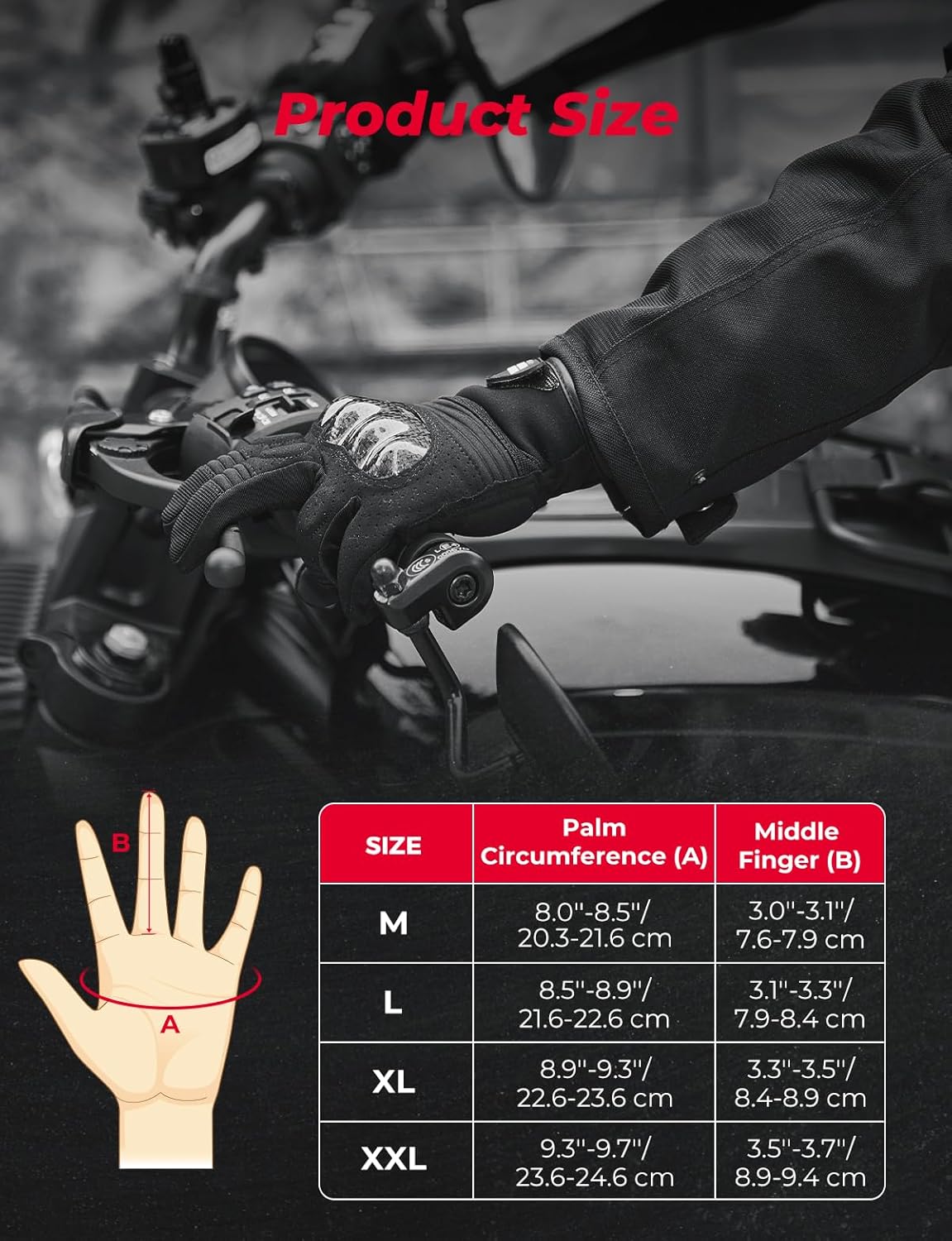 XL KEMIMOTO ATV Motorcycle Gloves Touchscreen Gloves